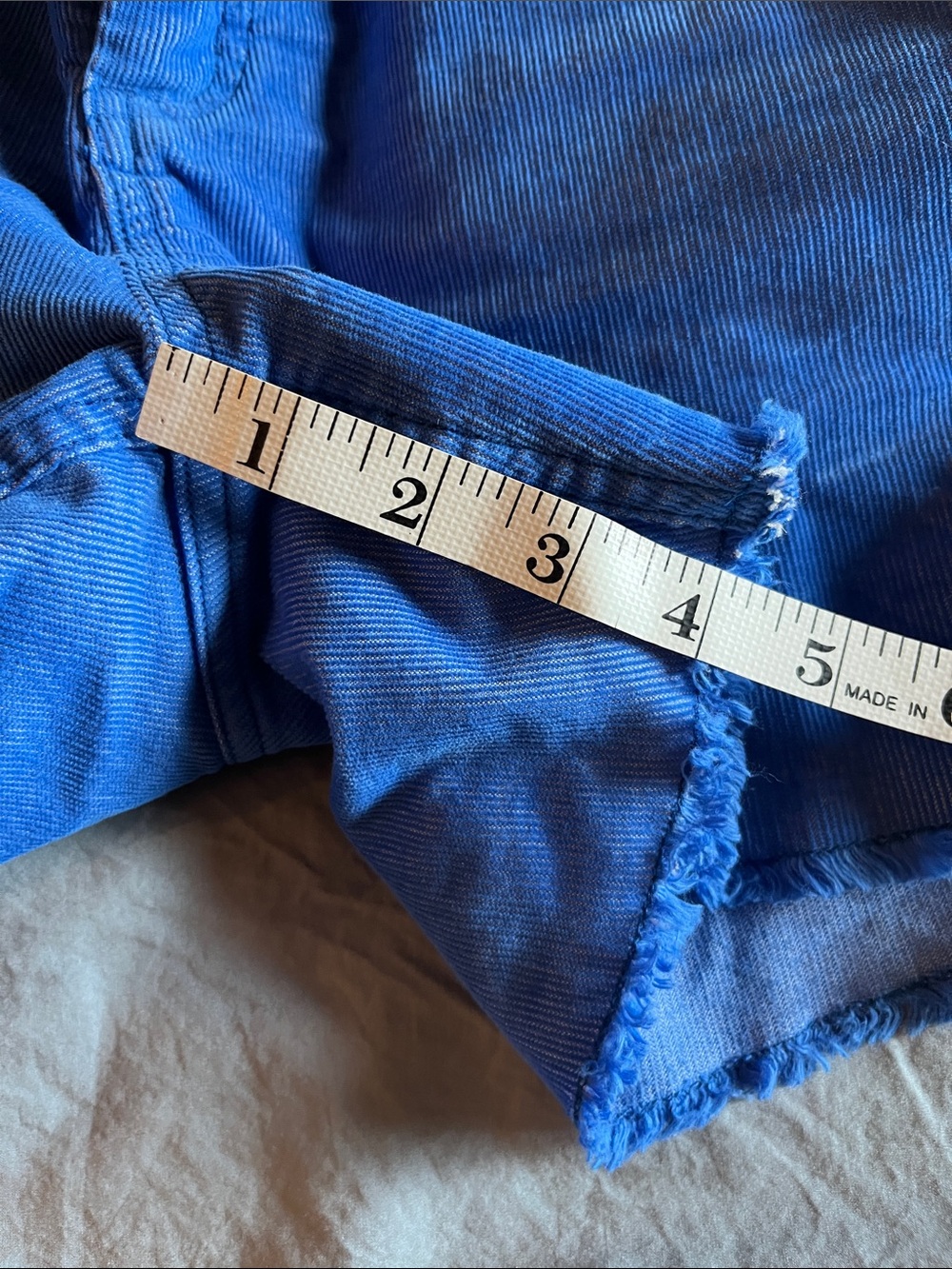 Carve Designs Bright Blue Frayed Hem Jean Shorts - Picture 6 of 7